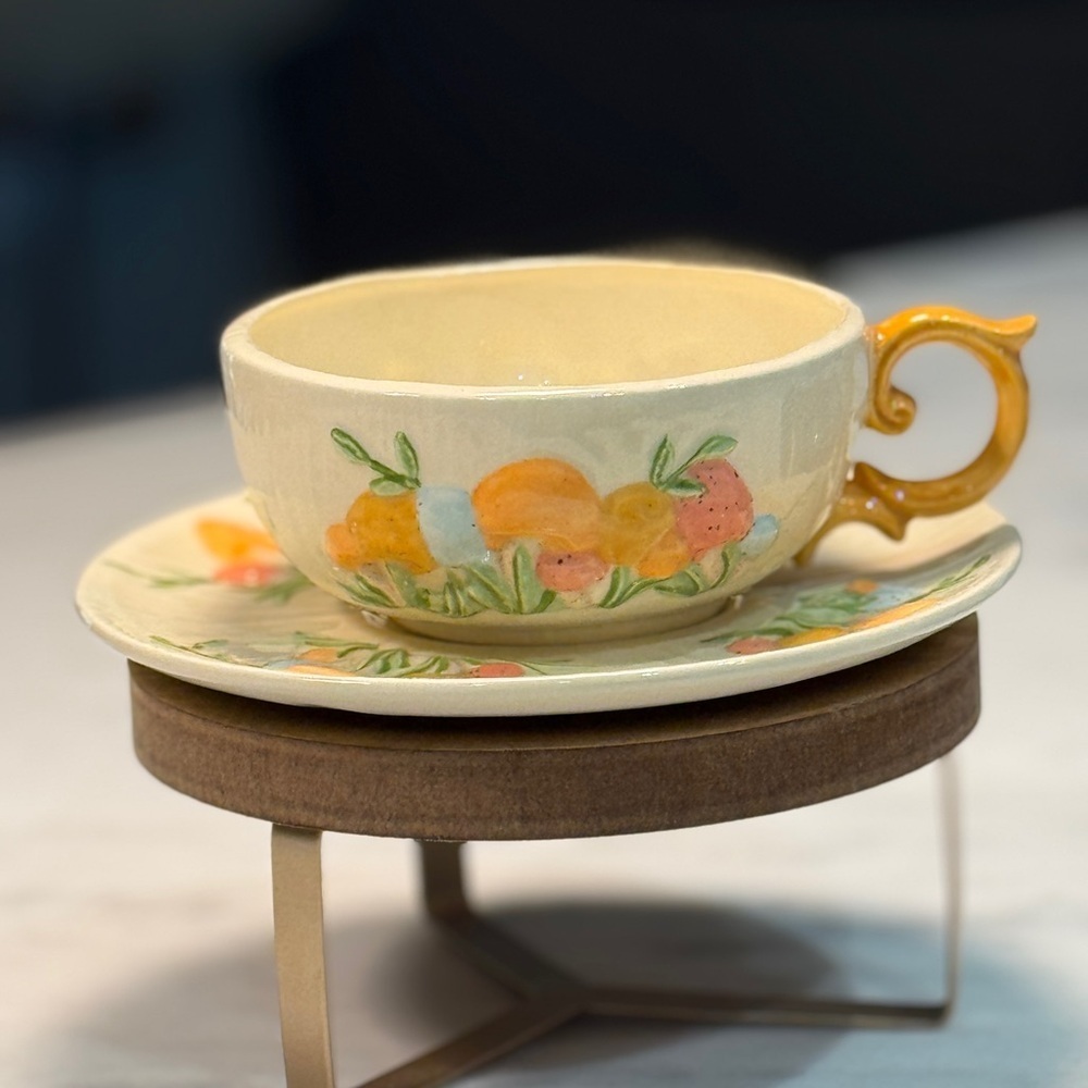 Vintage Mushroom Soup Bowl and Plate set. - Picture 2 of 13